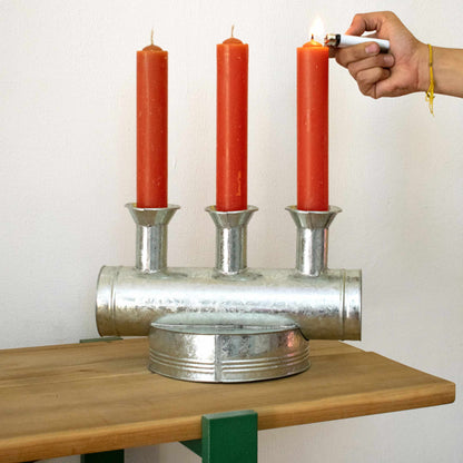 Fabien Cappello Galvanized Tin Candleabra (Candelabro #1)