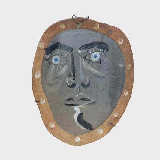 Vintage Ceramic Face Wall Sculpture