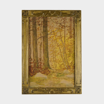 Antique Watercolor of Fall Leaves, 1900's