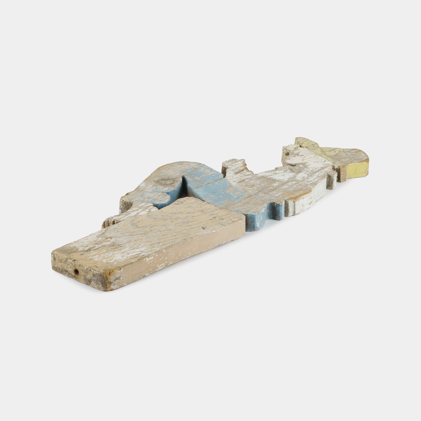 Vintage Folk Wood Cutout of Farm Boy