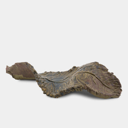 Vintage Ceramic Pair of Feathers Sculptures
