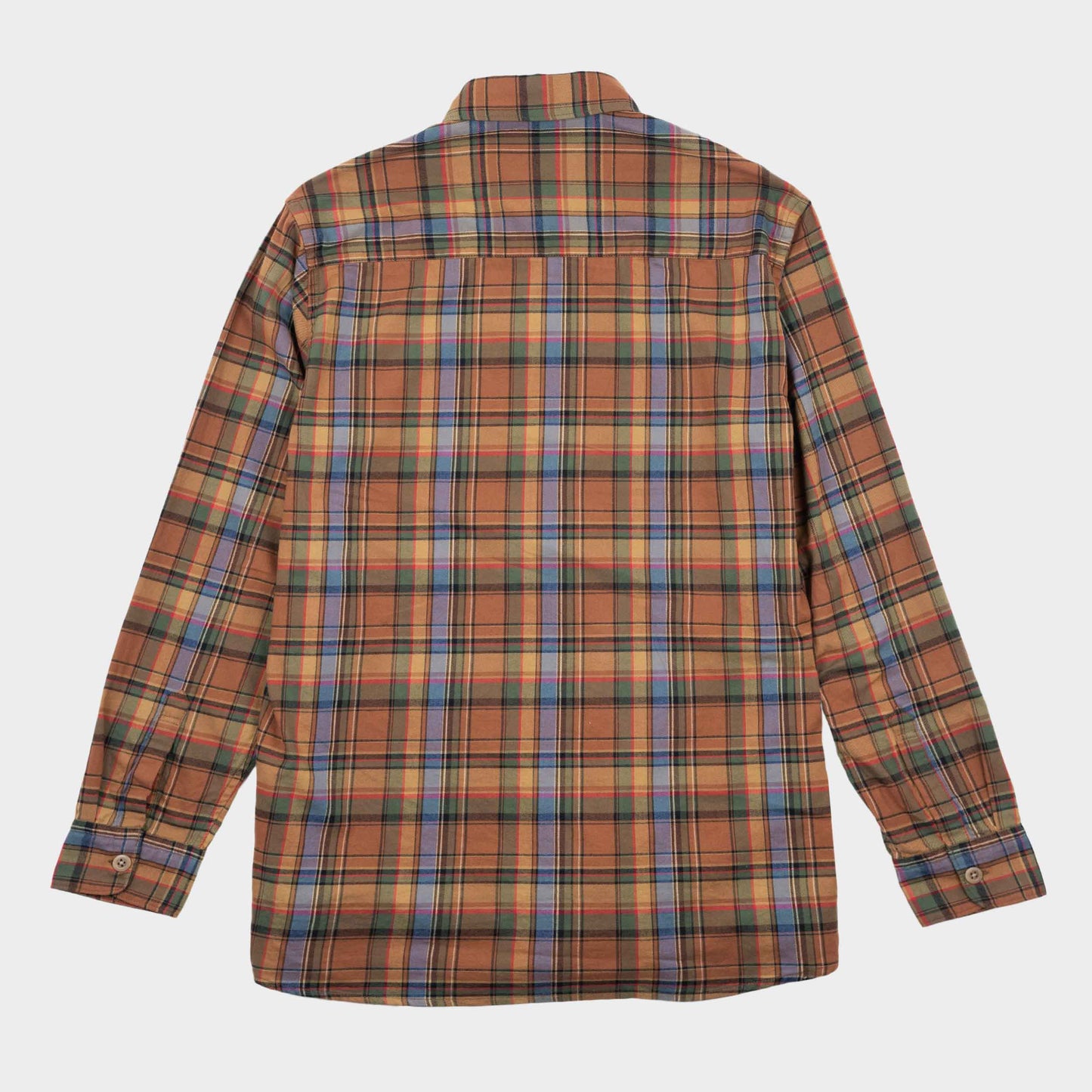 Japanese Brushed Twill Button Down with Patch Pockets in Scout Plaid