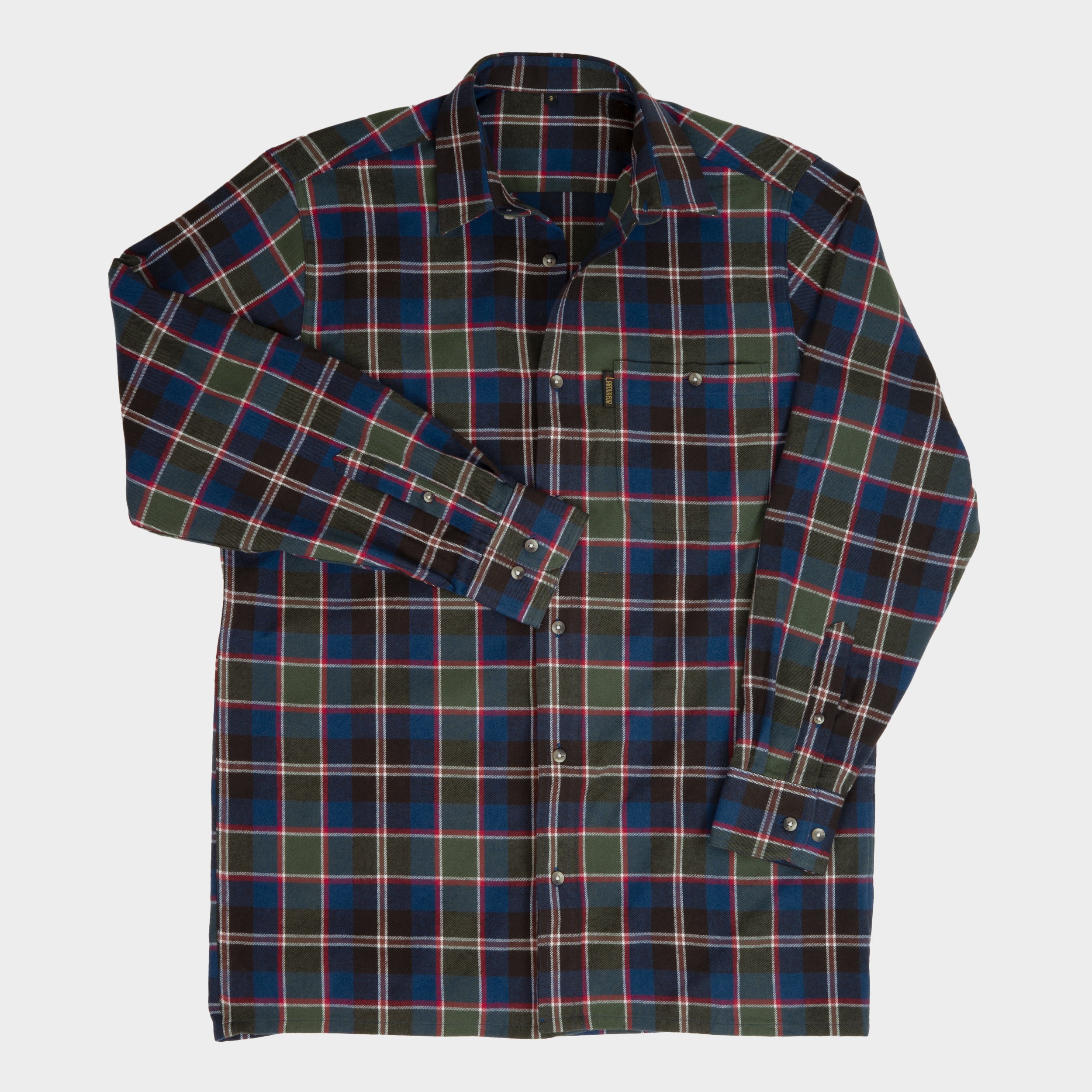 Le Laboureur French Flannel Long Work Shirt in Multi