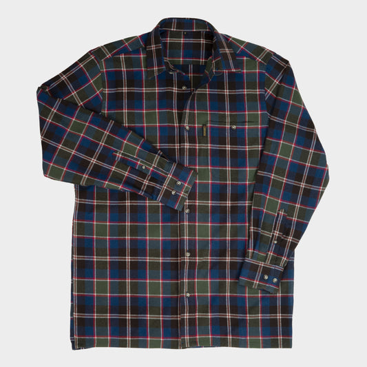Le Laboureur French Flannel Long Work Shirt in Multi