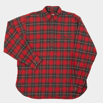 Japanese Cotton Flannel Gardening Smock No. 2 in Red Plaid