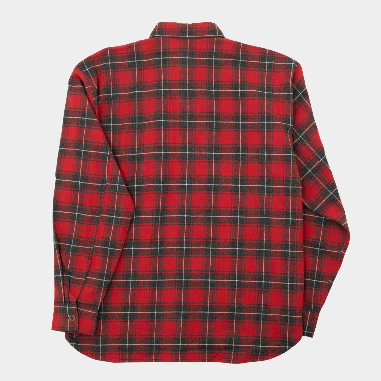 Japanese Cotton Flannel Gardening Smock No. 2 in Red Plaid