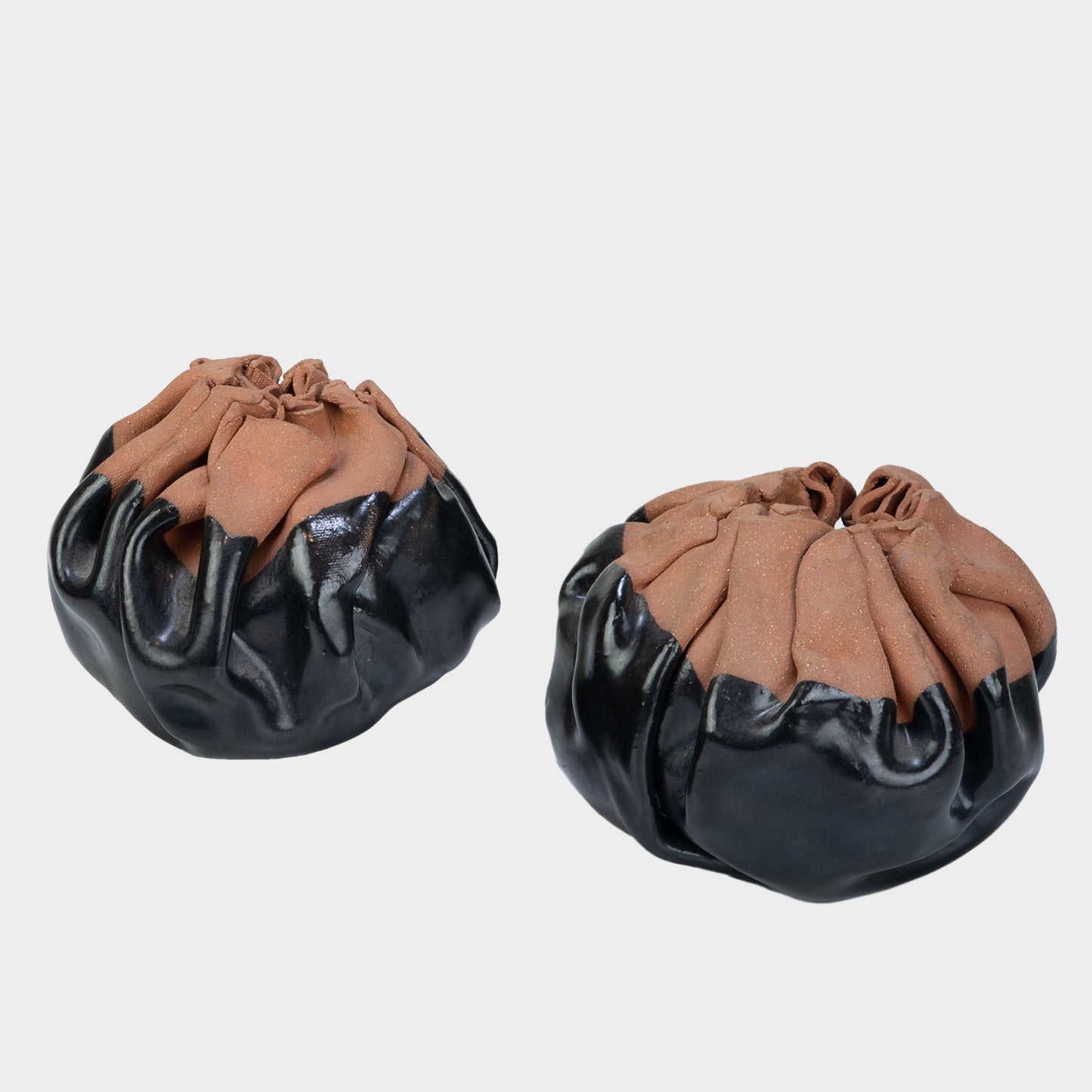 Vintage Folded Sculptural Clay Vessels