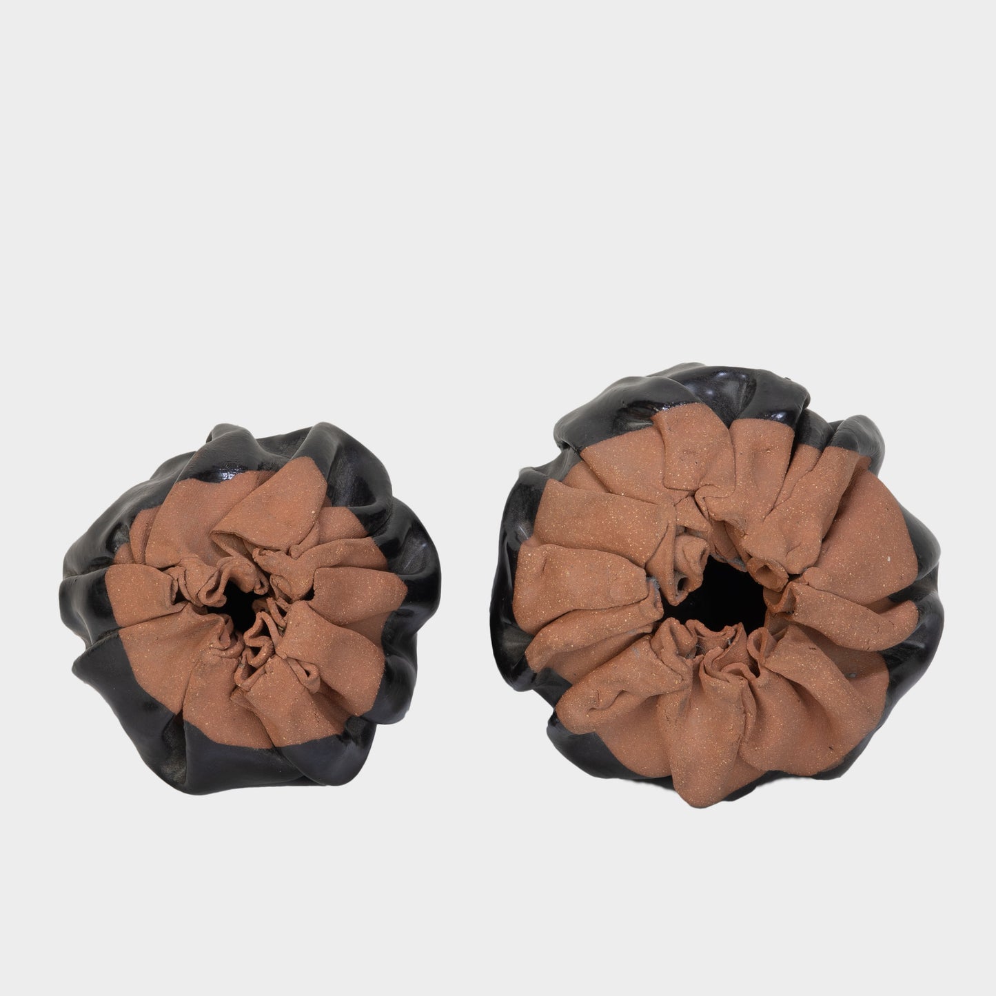 Vintage Folded Sculptural Clay Vessels