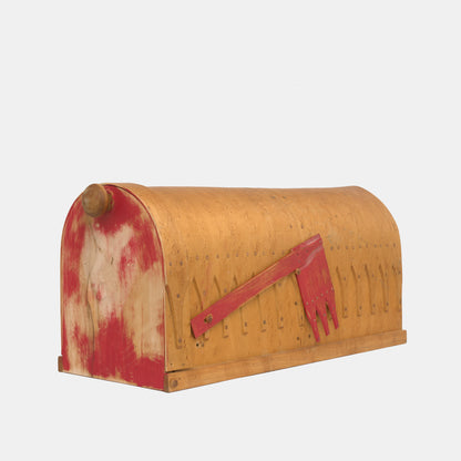 Vintage Folk Art Wood Mailbox, New York