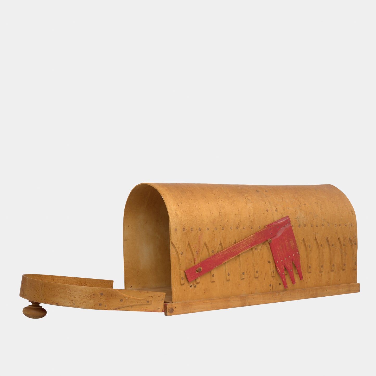 Vintage Folk Art Wood Mailbox, New York
