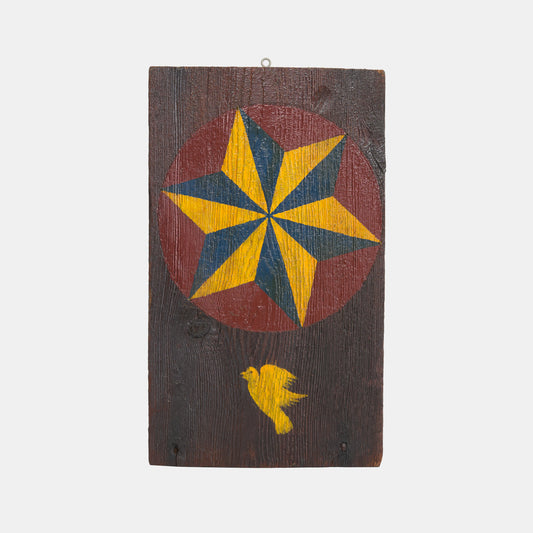 Vintage Folk Painted Wall Hanging