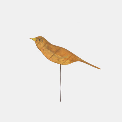 Vintage Folk Carved Bird for Potted Plants