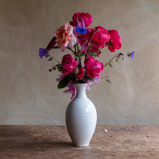 Frances Palmer Creamware Hand cast Bud Vase #8