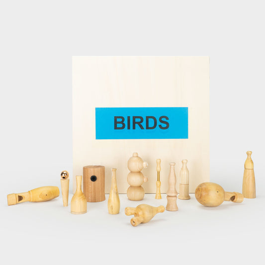Handmade Wooden Bird Calls - Nests of America- Set of 12