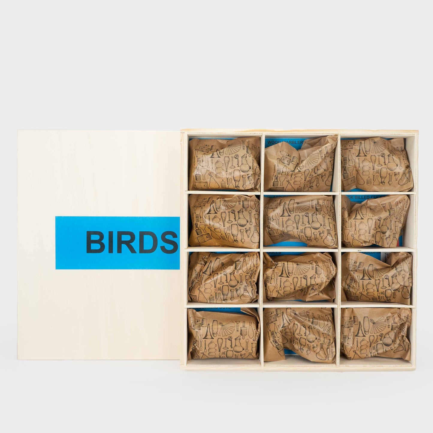 Handmade Wooden Bird Calls - Nests of America- Set of 12