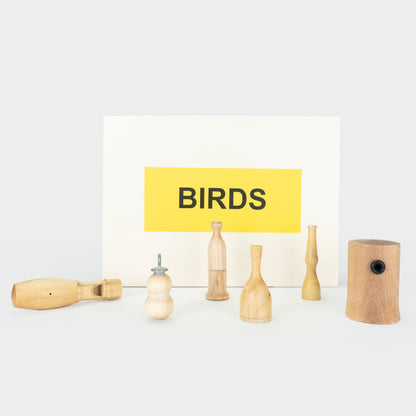 Handmade wooden Bird Calls -American Birds Selection Set of 6