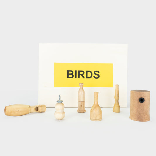 Handmade wooden Bird Calls -American Birds Selection Set of 6