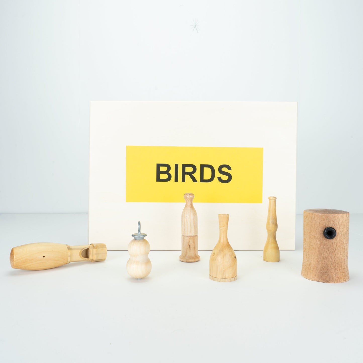 Handmade wooden Bird Calls -American Birds Set of 6 – Gardenheir