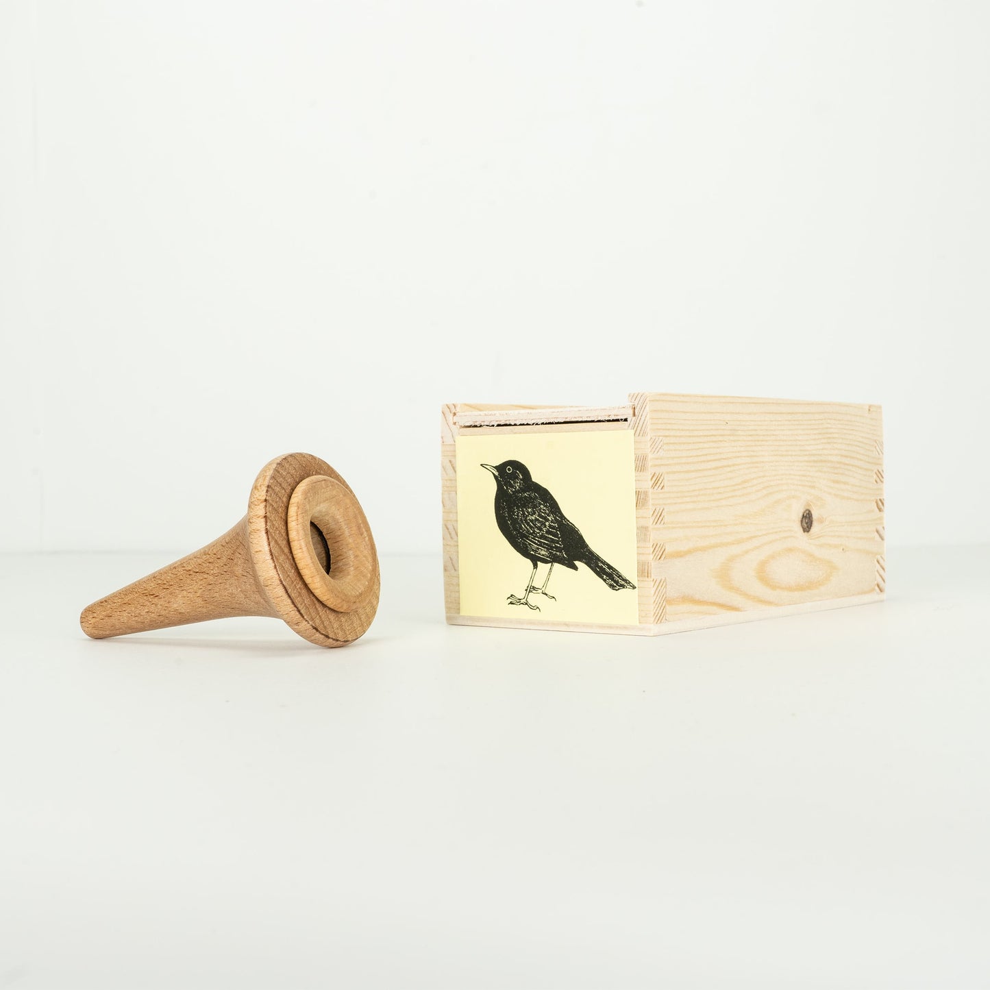 Handmade wooden Bird Call- Blackbird
