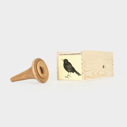 Handmade wooden Bird Call - Blackbird