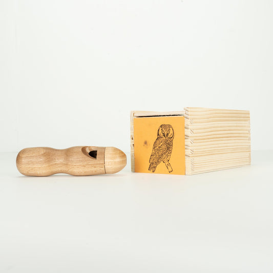 Handmade wooden Bird Call- Boreal Owl