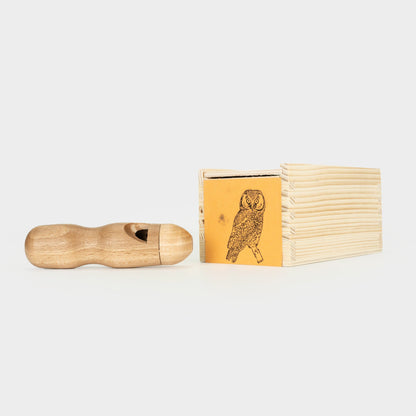 Handmade wooden Bird Call - Boreal Owl