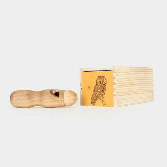 Handmade wooden Bird Call - Boreal Owl