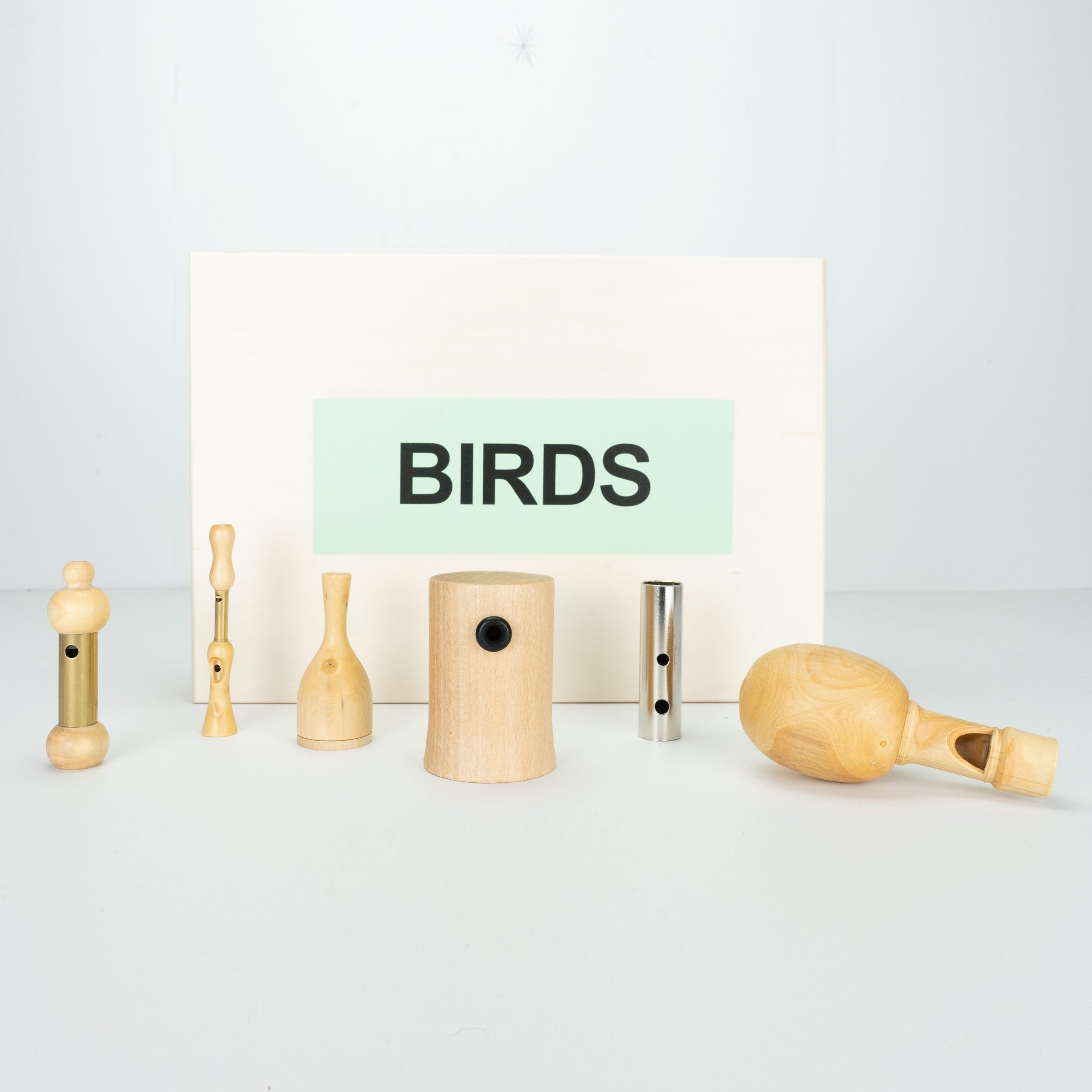 Handmade wooden Bird Calls -North American Birds Set of 6 – Gardenheir