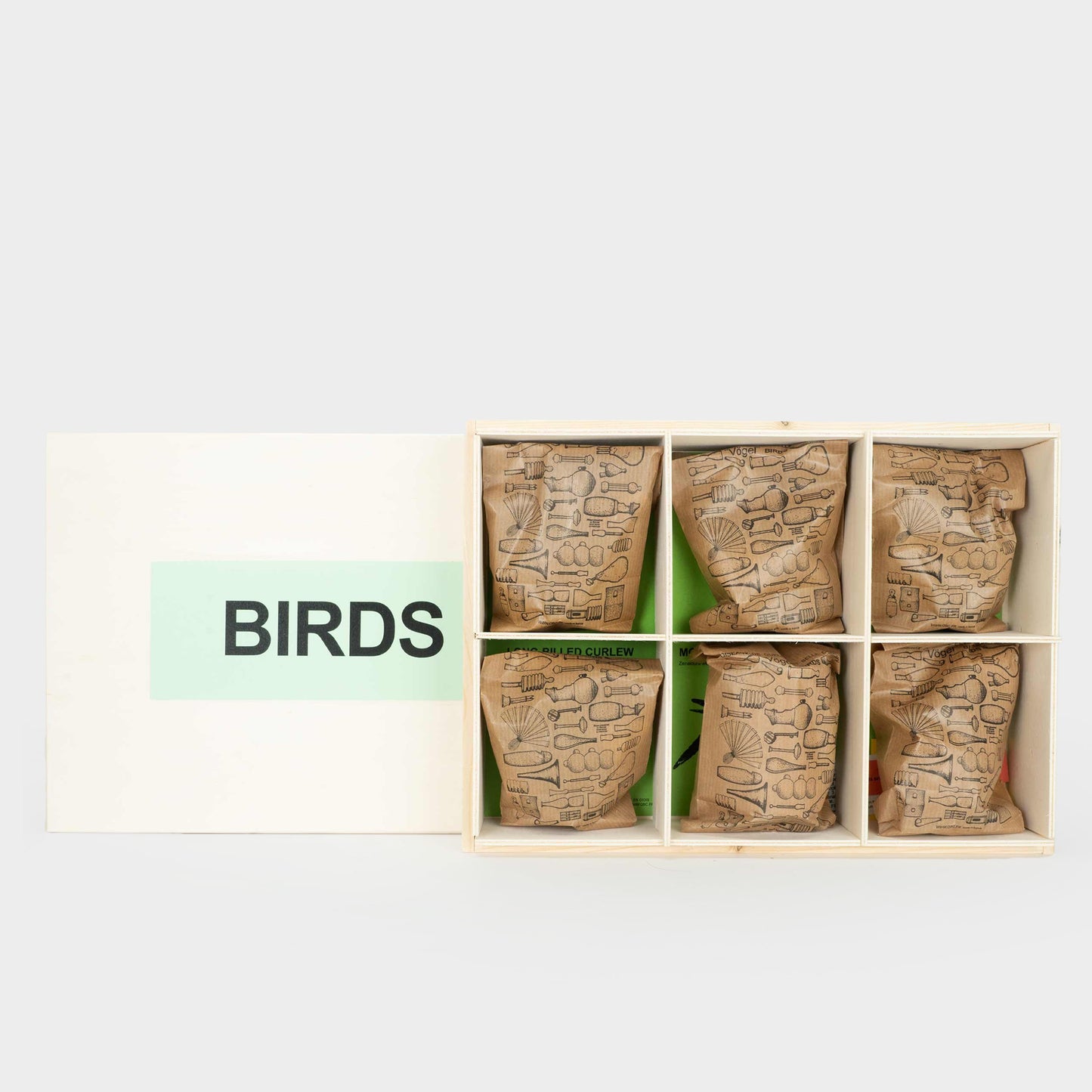 Handmade wooden Bird Calls - North American Birds Set of 6