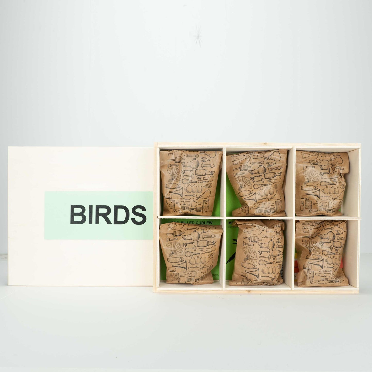 Handmade wooden Bird Calls -North American Birds Set of 6
