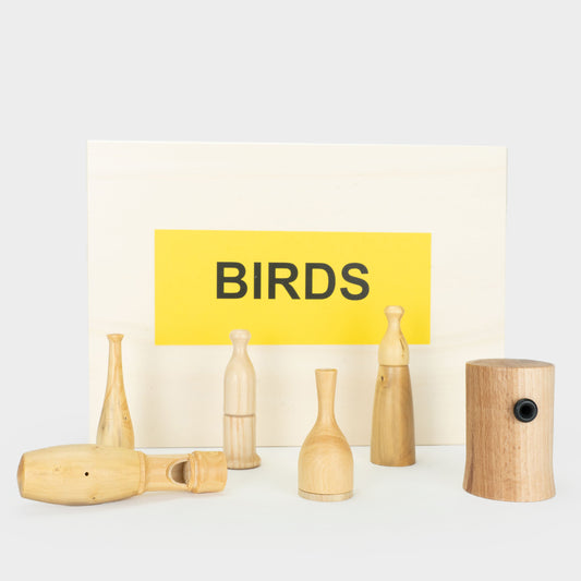Handmade wooden Bird Calls - Western American Birds Set of 6