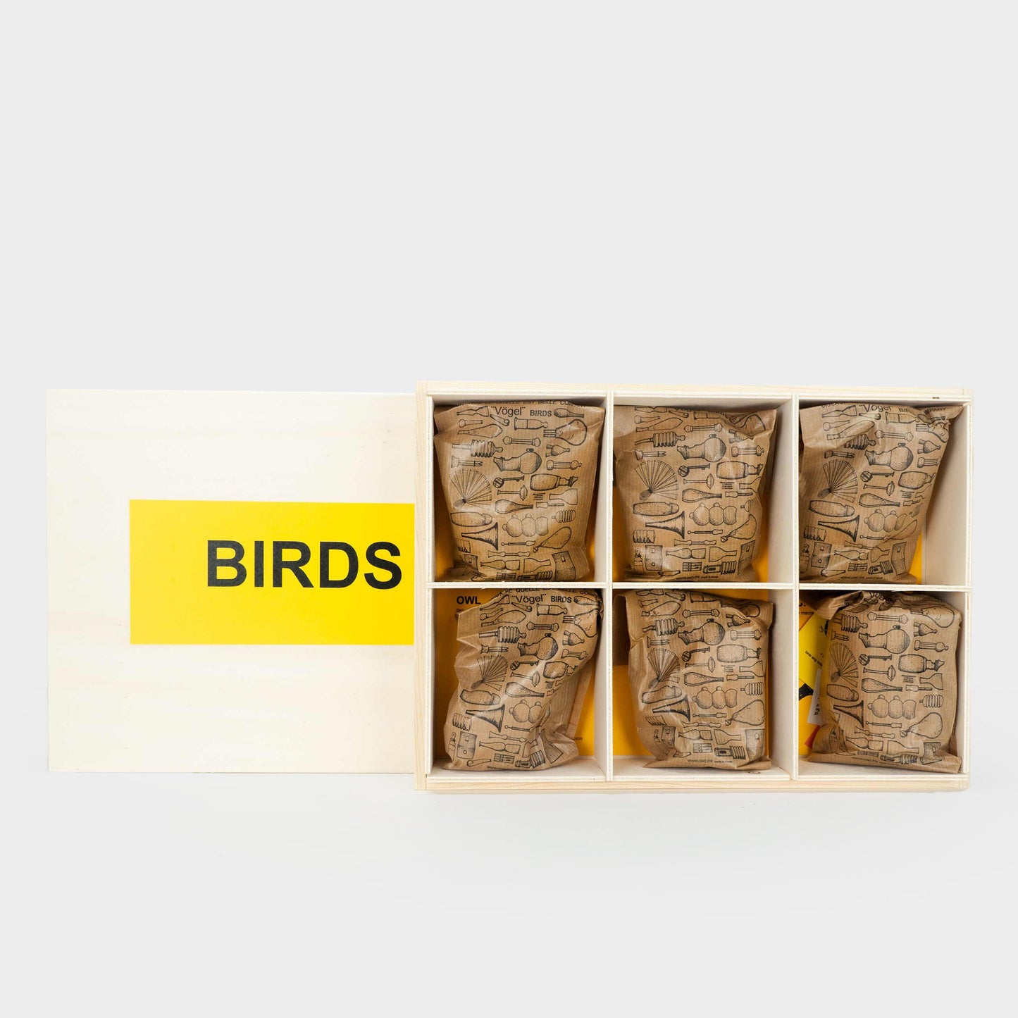Handmade wooden Bird Calls - Western American Birds Set of 6