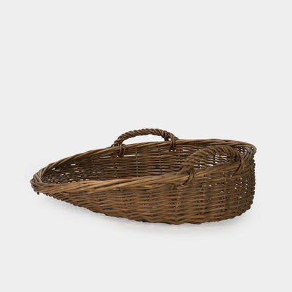 Vintage Large Round Harvester Basket, France