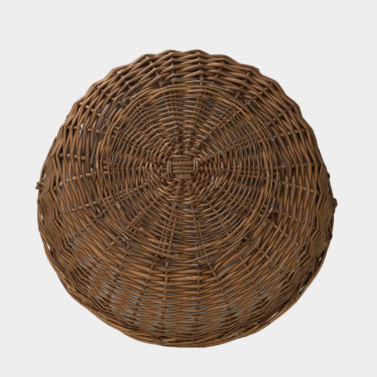 Vintage Large Round Harvester Basket, France