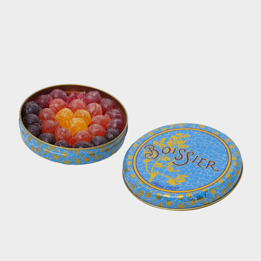 French Maison Boissier Assorted Fruit Ball Hard Candies - Cherry, Blueberry, Lemon and Orange