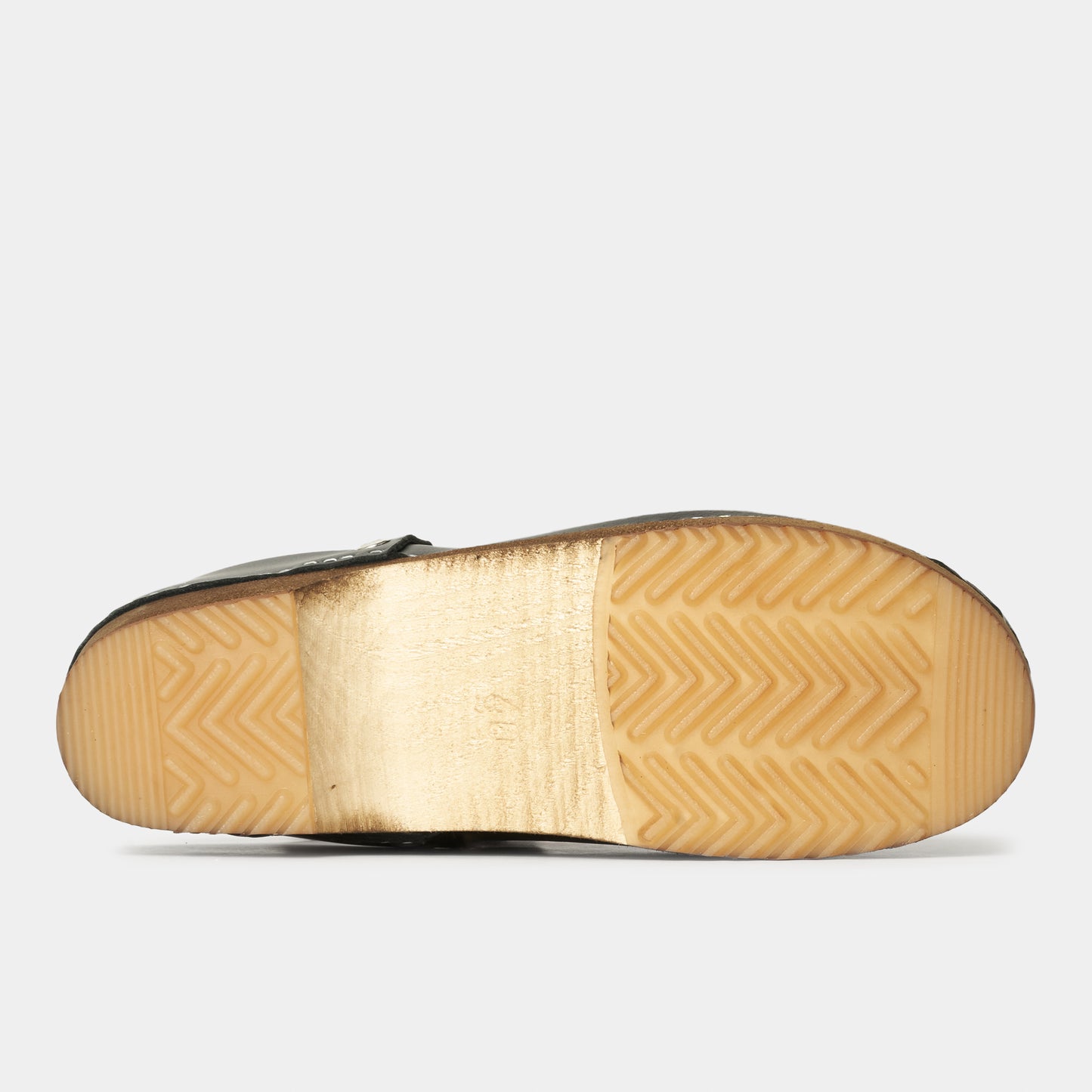 French Leather Clogs in Black