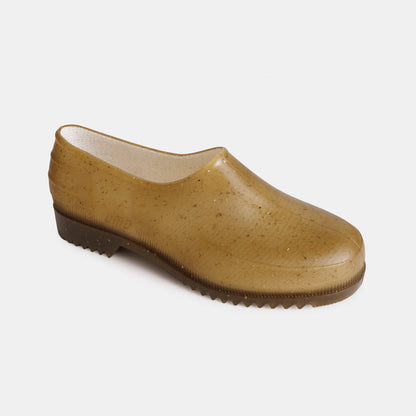 French Recycled Hemp Garden Clogs in Sepia