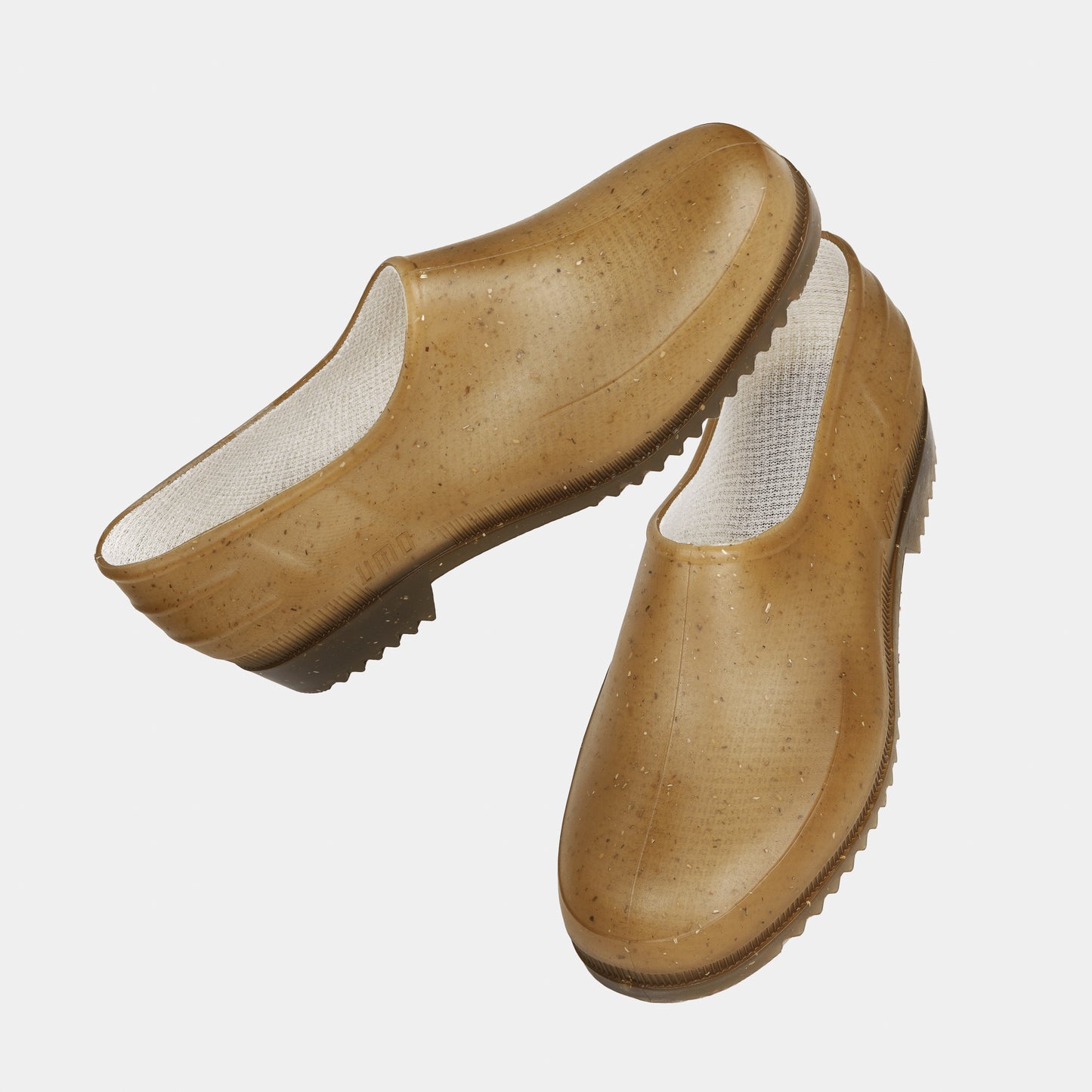 French Recycled Hemp Garden Clogs in Sepia