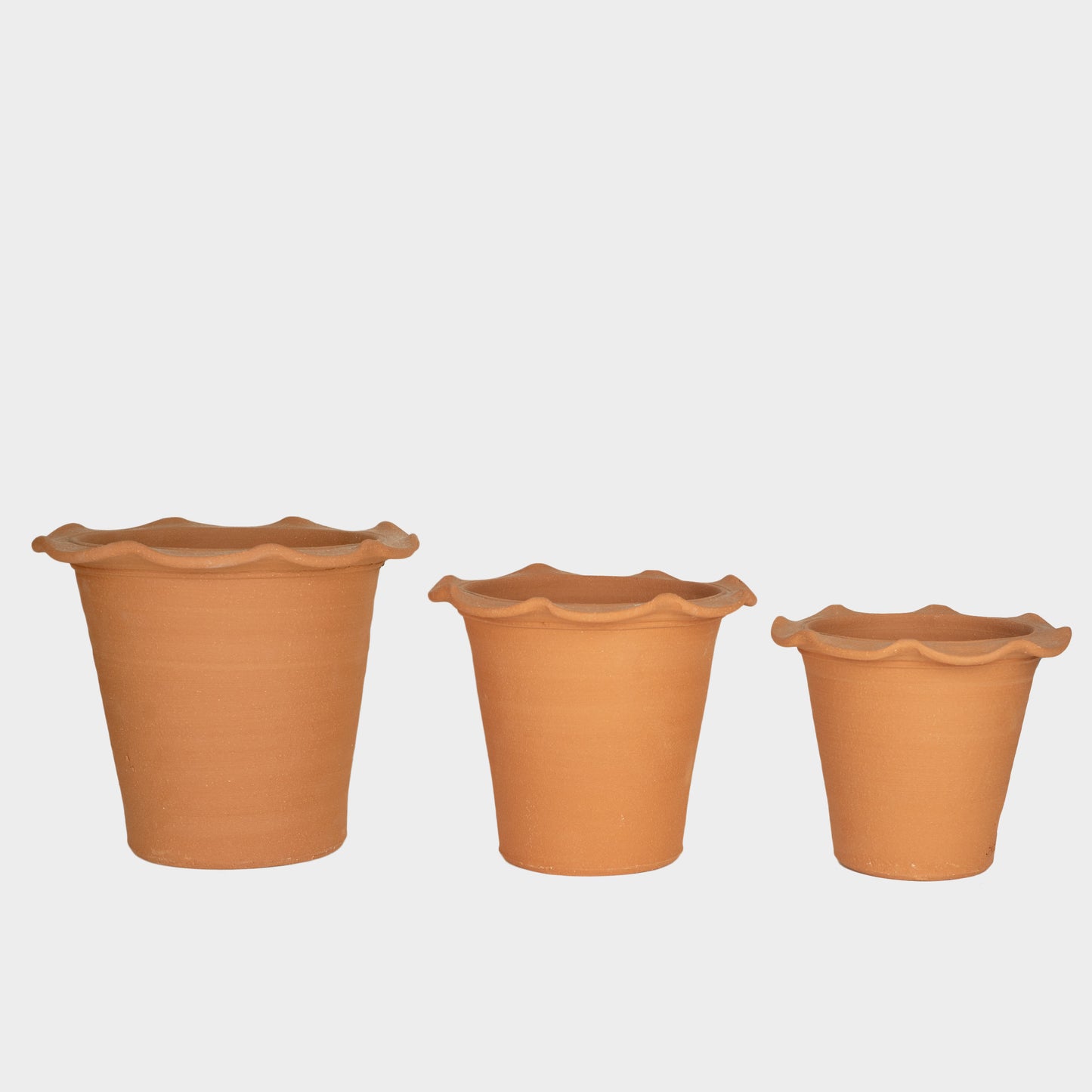 English Terracotta Frilly Pot