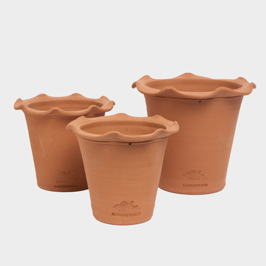 English Terracotta Frilly Pot