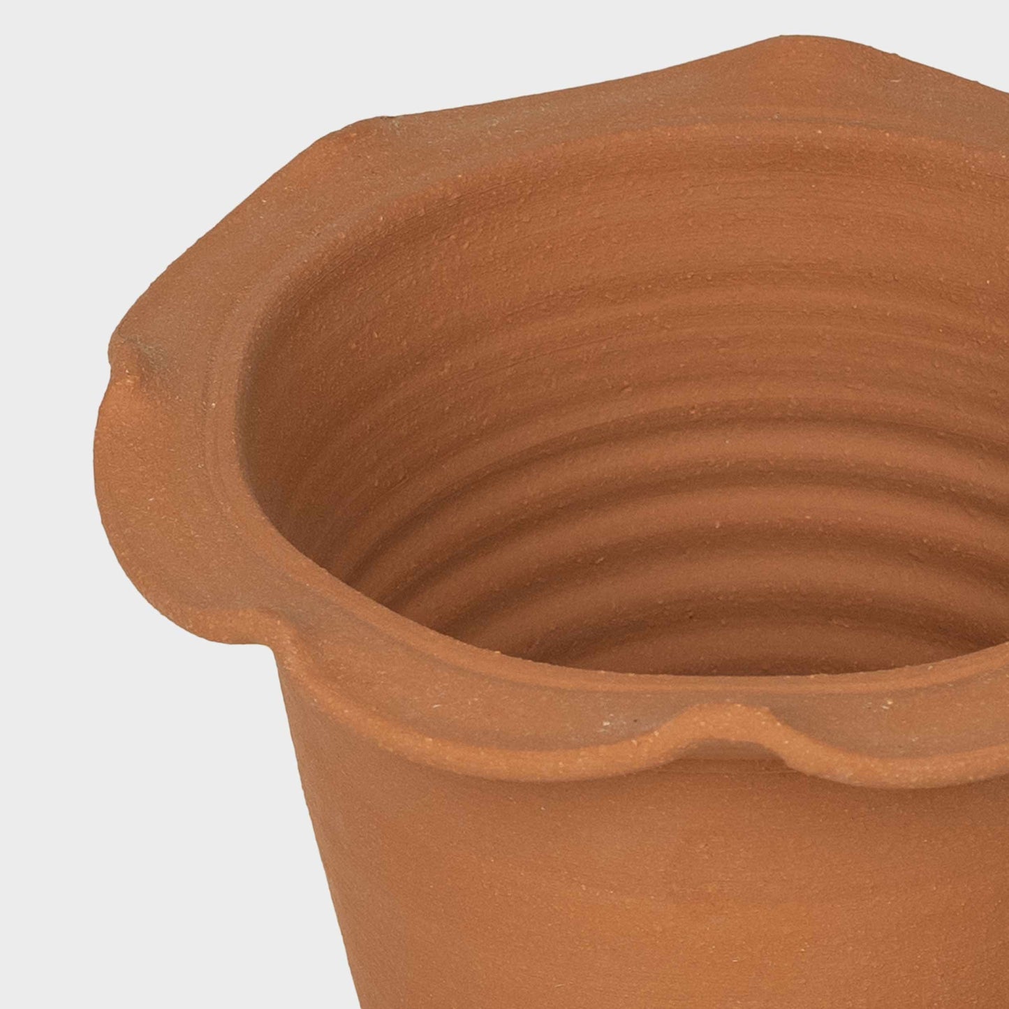 English Terracotta Frilly Pot