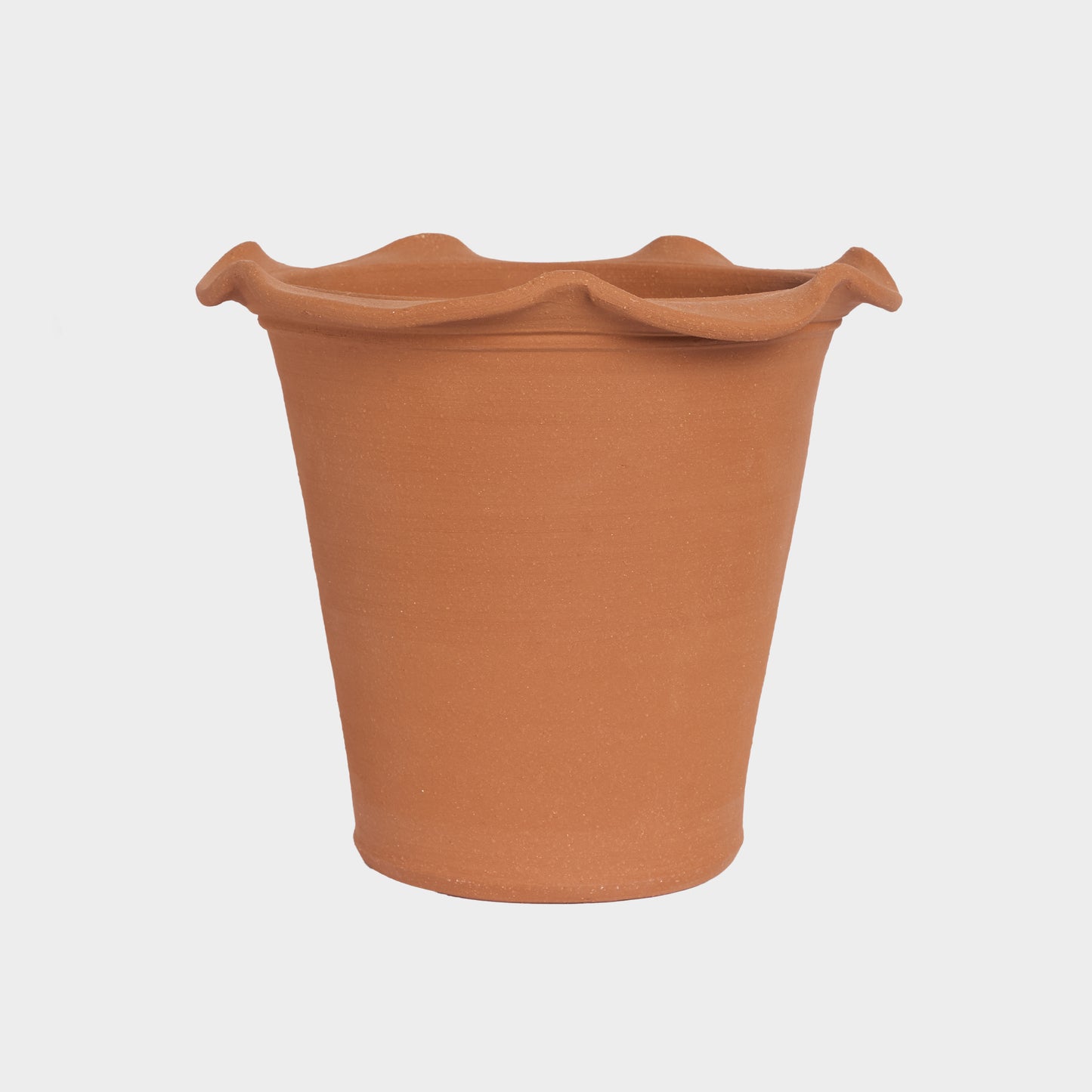 English Terracotta Frilly Pot