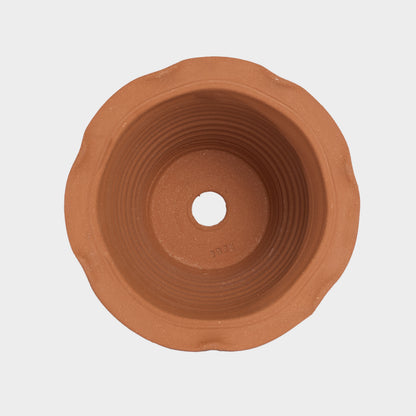 English Terracotta Frilly Pot
