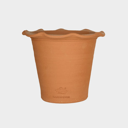 English Terracotta Frilly Pot