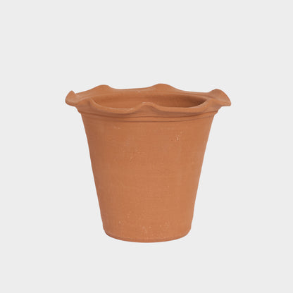 English Terracotta Frilly Pot