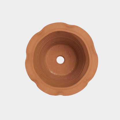 English Terracotta Frilly Pot