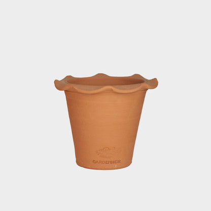 English Terracotta Frilly Pot