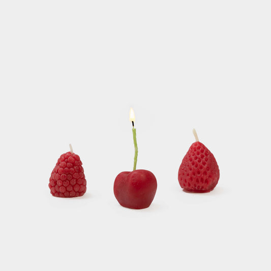 Organic Beeswax Berries and Cherries Birthday Candles