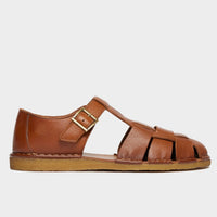 Todd Snyder x Gardenheir Leather Fisherman Sandals in Cognac
