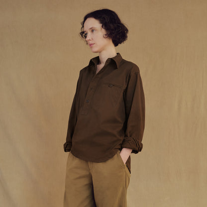 Washed Cotton Gardening Smock No. 2 in Brown
